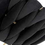 Cindy Woven Dining Chair Black Velvet from Roseland Furniture