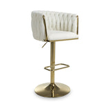 Cindy Woven Bar Stool Cream from Roseland Furniture