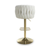 Cindy Woven Bar Stool Cream from Roseland Furniture