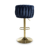 Cindy Woven Bar Stool Blue from Roseland Furniture