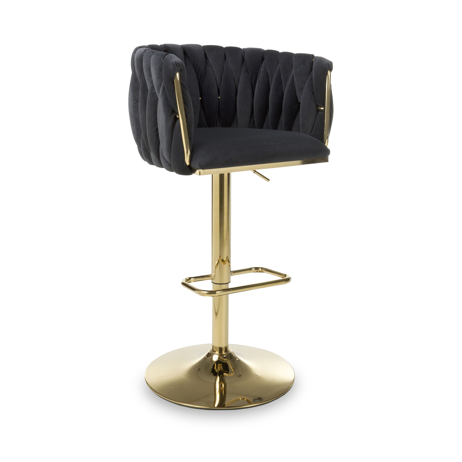 Cindy Woven Bar Stool Black from Roseland Furniture