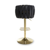 Cindy Woven Bar Stool Black from Roseland Furniture