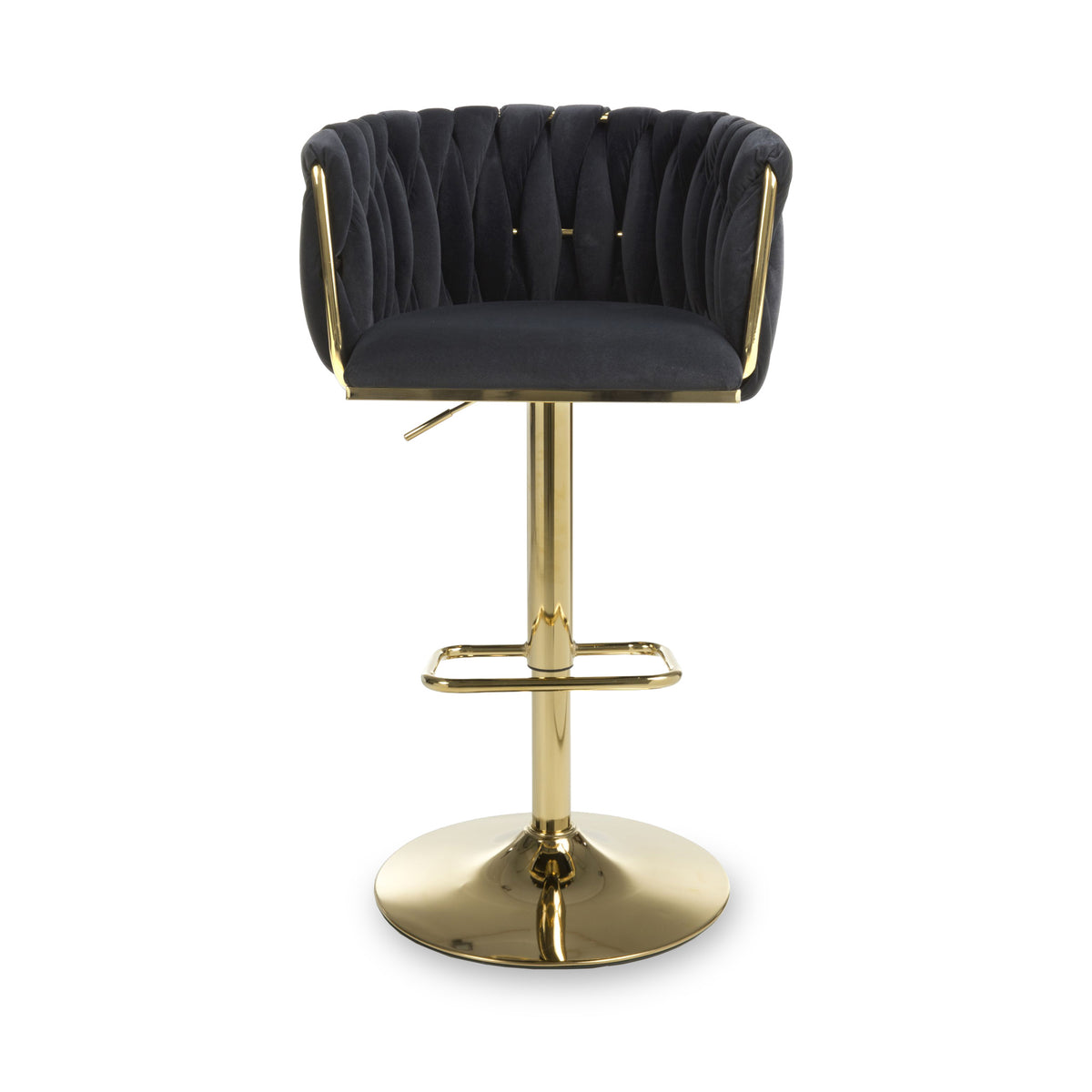 Cindy Woven Bar Stool Black from Roseland Furniture