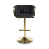 Cindy Woven Bar Stool Black from Roseland Furniture
