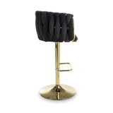 Cindy Woven Bar Stool Black from Roseland Furniture