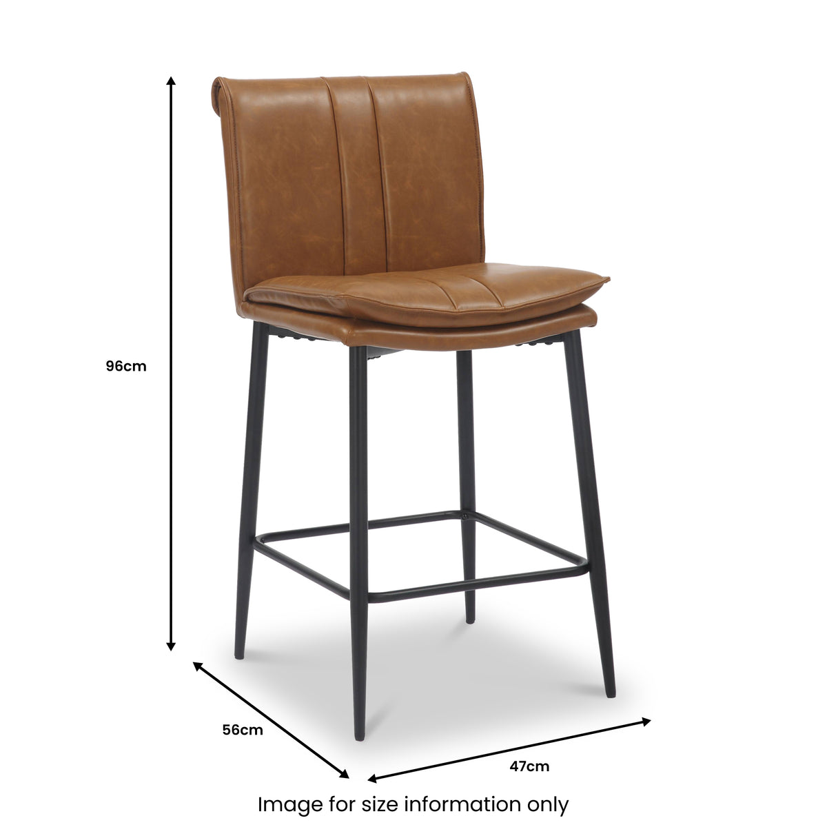 Dale Faux Leather Bar Stool from Roseland Furniture