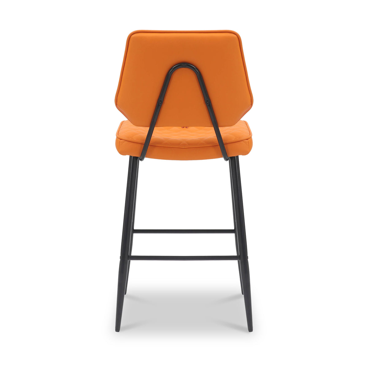 Brayford Leather Barstool Orange from Roseland Furniture