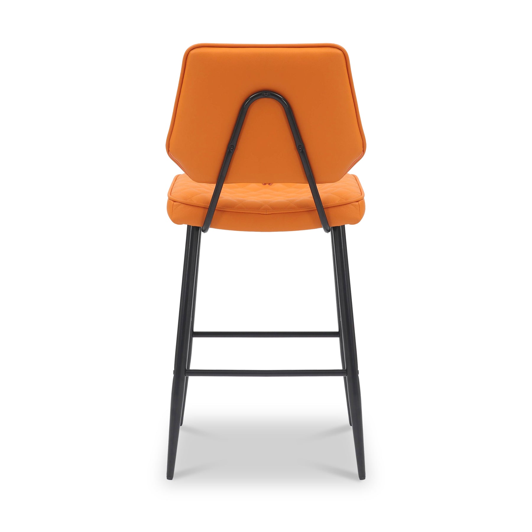 Brayford Leather Barstool Orange from Roseland Furniture