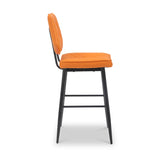 Brayford Leather Barstool Orange from Roseland Furniture