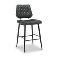 Brayford Leather Barstool Black from Roseland Furniture