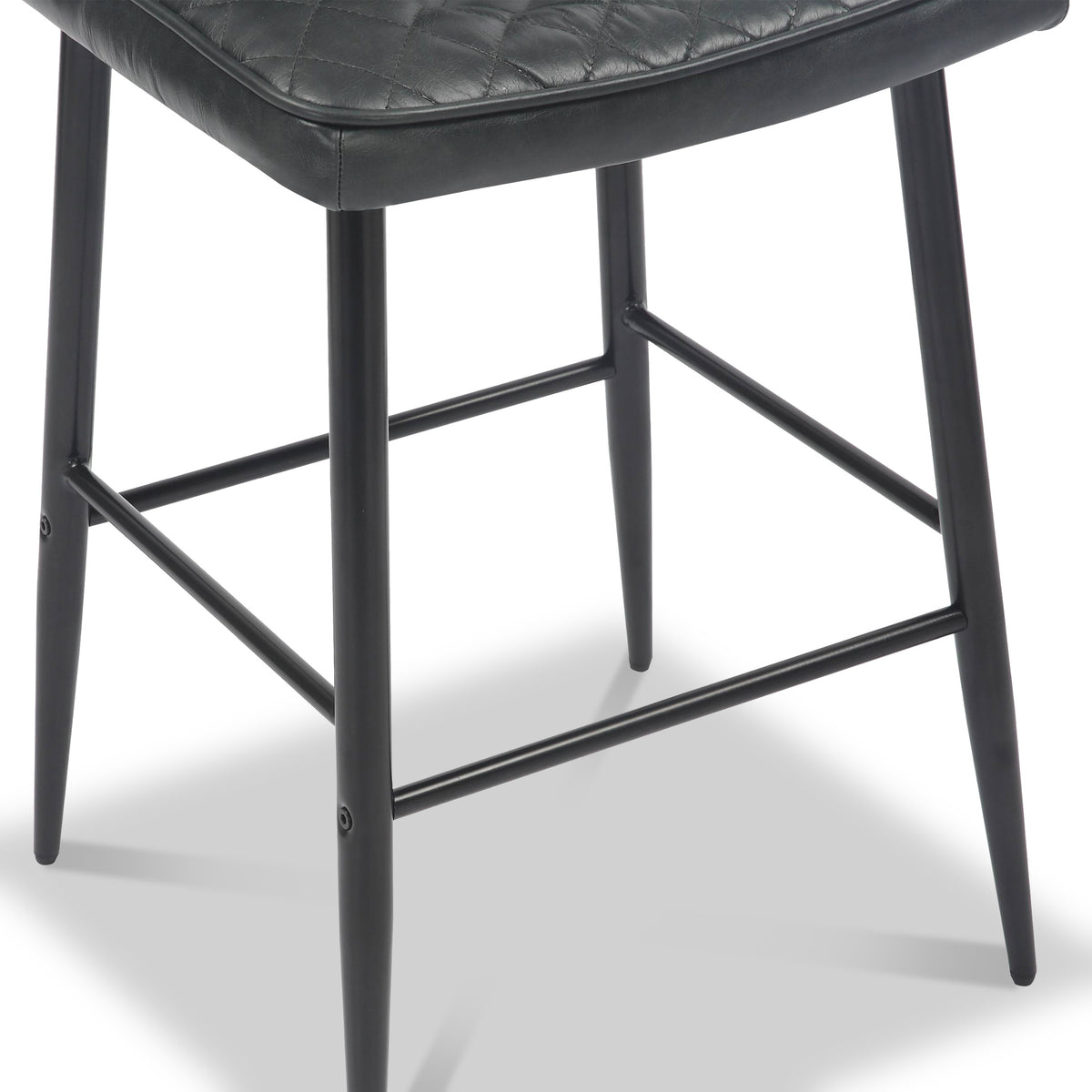 Brayford Leather Barstool Black from Roseland Furniture