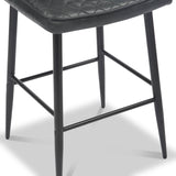 Brayford Leather Barstool Black from Roseland Furniture