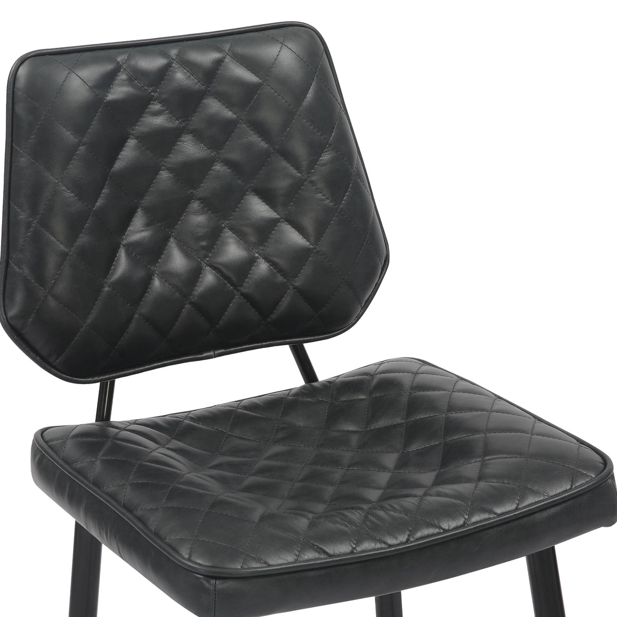 Brayford Leather Barstool Black from Roseland Furniture
