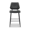 Brayford Leather Barstool Black from Roseland Furniture