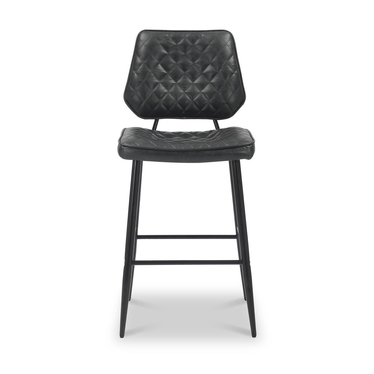 Brayford Leather Barstool Black from Roseland Furniture