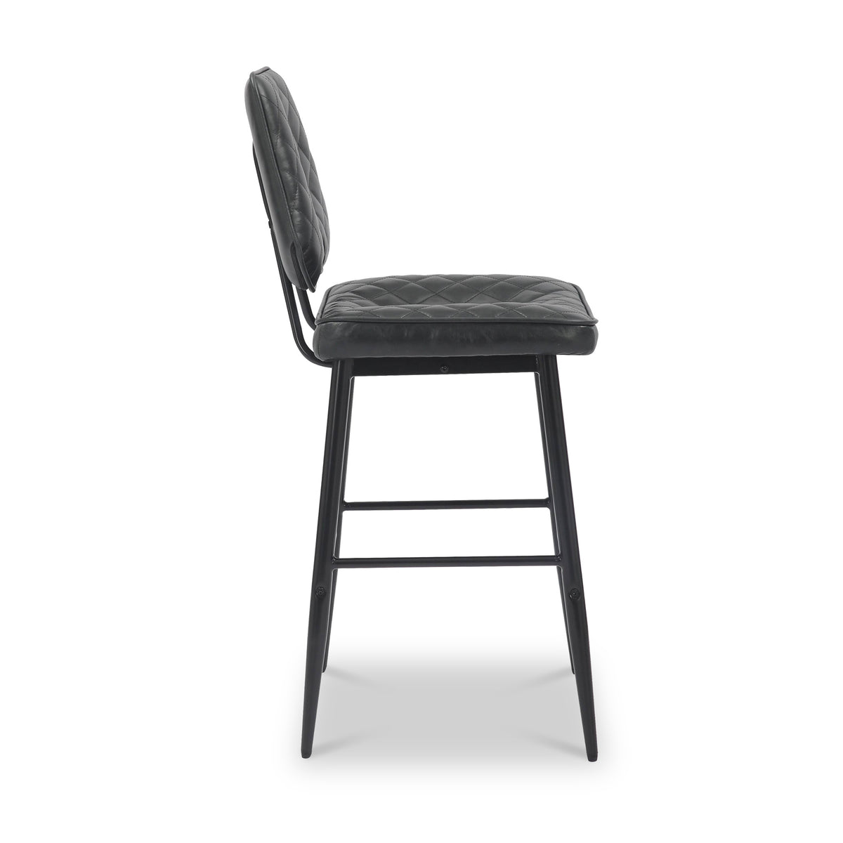 Brayford Leather Barstool Black from Roseland Furniture