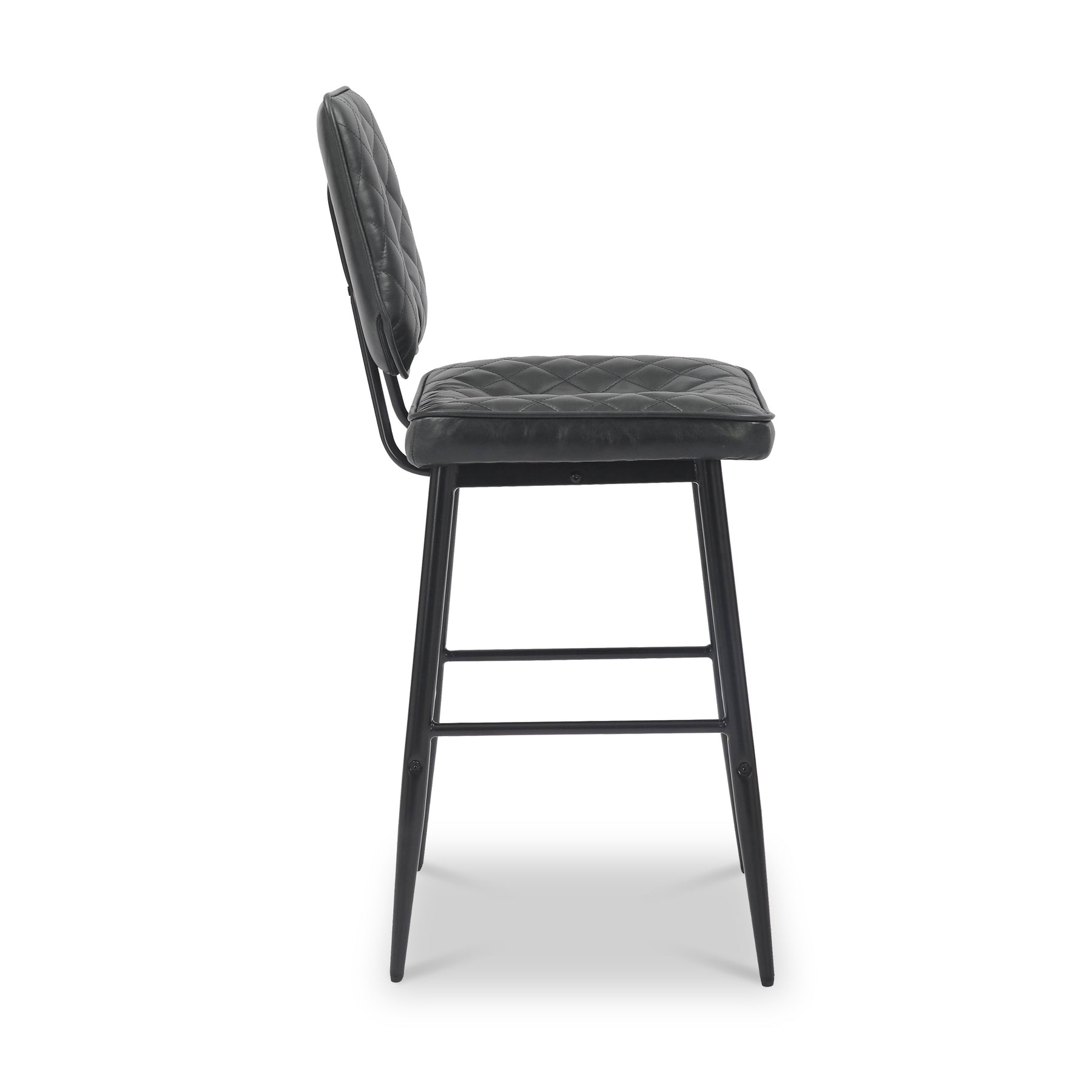 Brayford Leather Barstool Black from Roseland Furniture