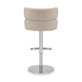 Carvell Brushed Velvet Bar Stool Cream Chrome from Roseland Furniture