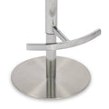 Carvell Brushed Velvet Bar Stool Cream Chrome from Roseland Furniture