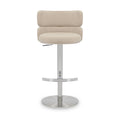 Carvell Brushed Velvet Bar Stool Cream Chrome from Roseland Furniture