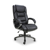 Stevens Faux Leather Swivel Office Chair Black from Roseland Furniture