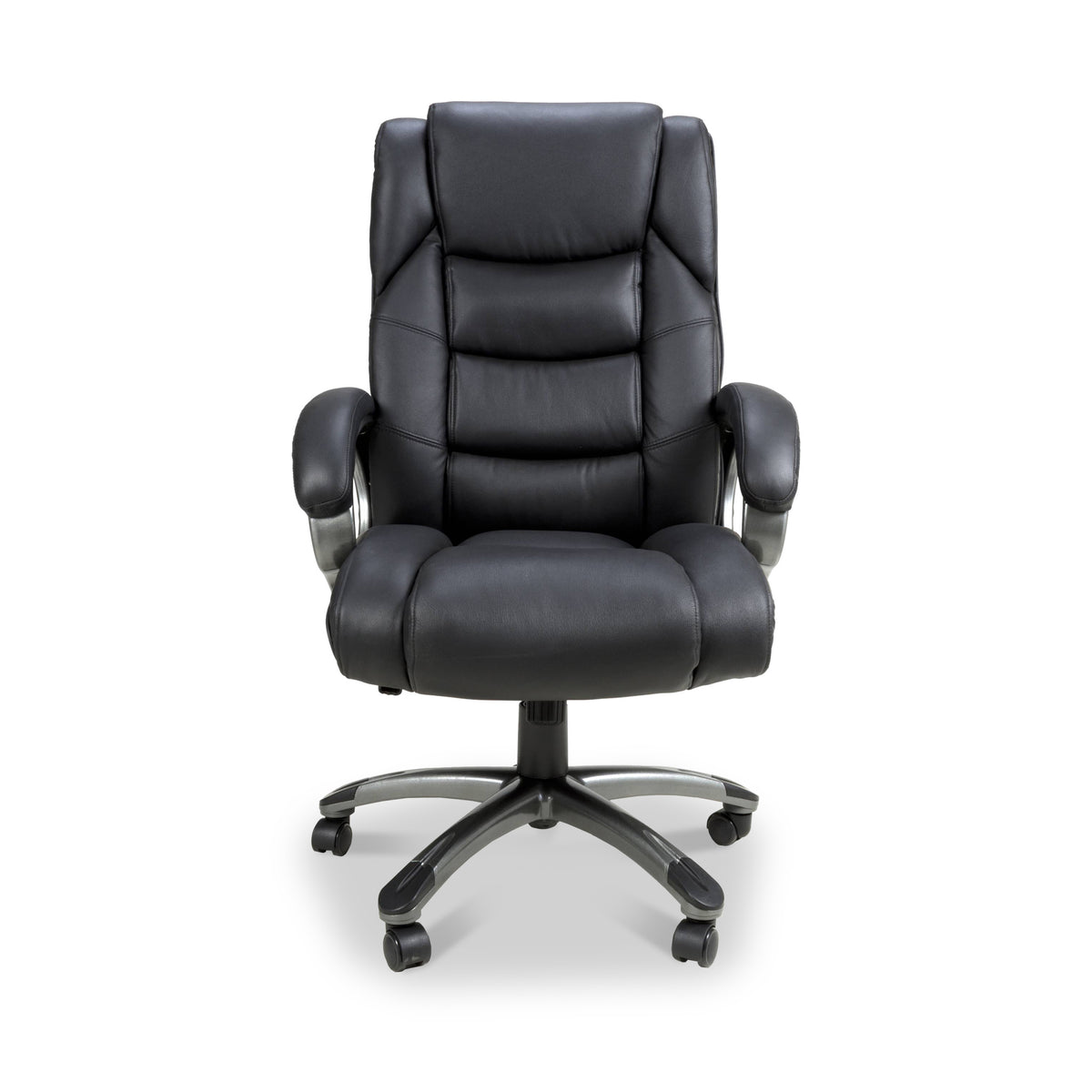 Stevens Faux Leather Swivel Office Chair Black from Roseland Furniture