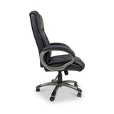 Stevens Faux Leather Swivel Office Chair Black from Roseland Furniture