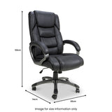 Stevens Faux Leather Swivel Office Chair Black from Roseland Furniture