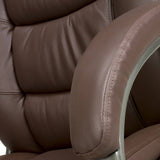 Stevens Faux Leather Office Chair Brown from Roseland Furniture