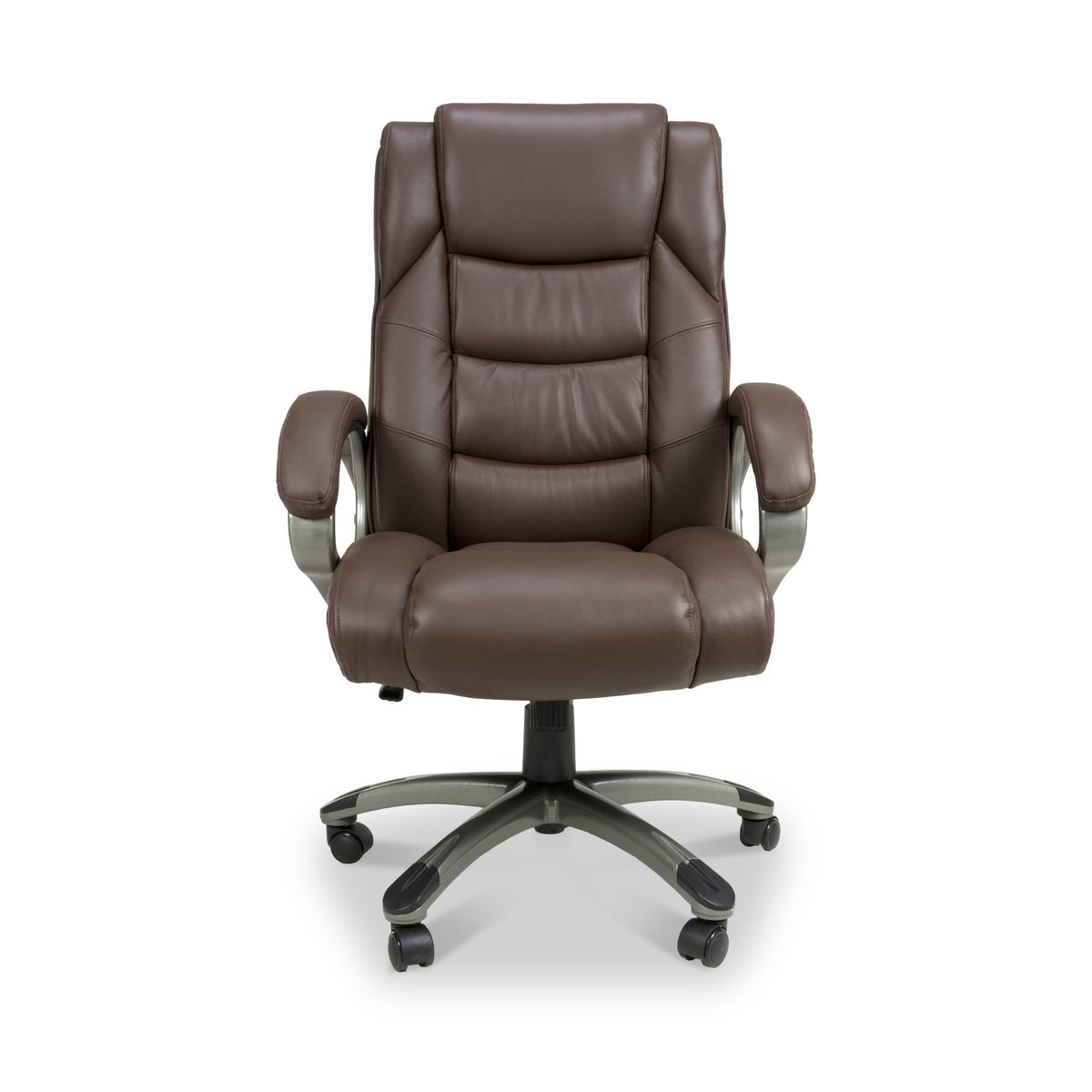 Stevens Faux Leather Office Chair Brown from Roseland Furniture