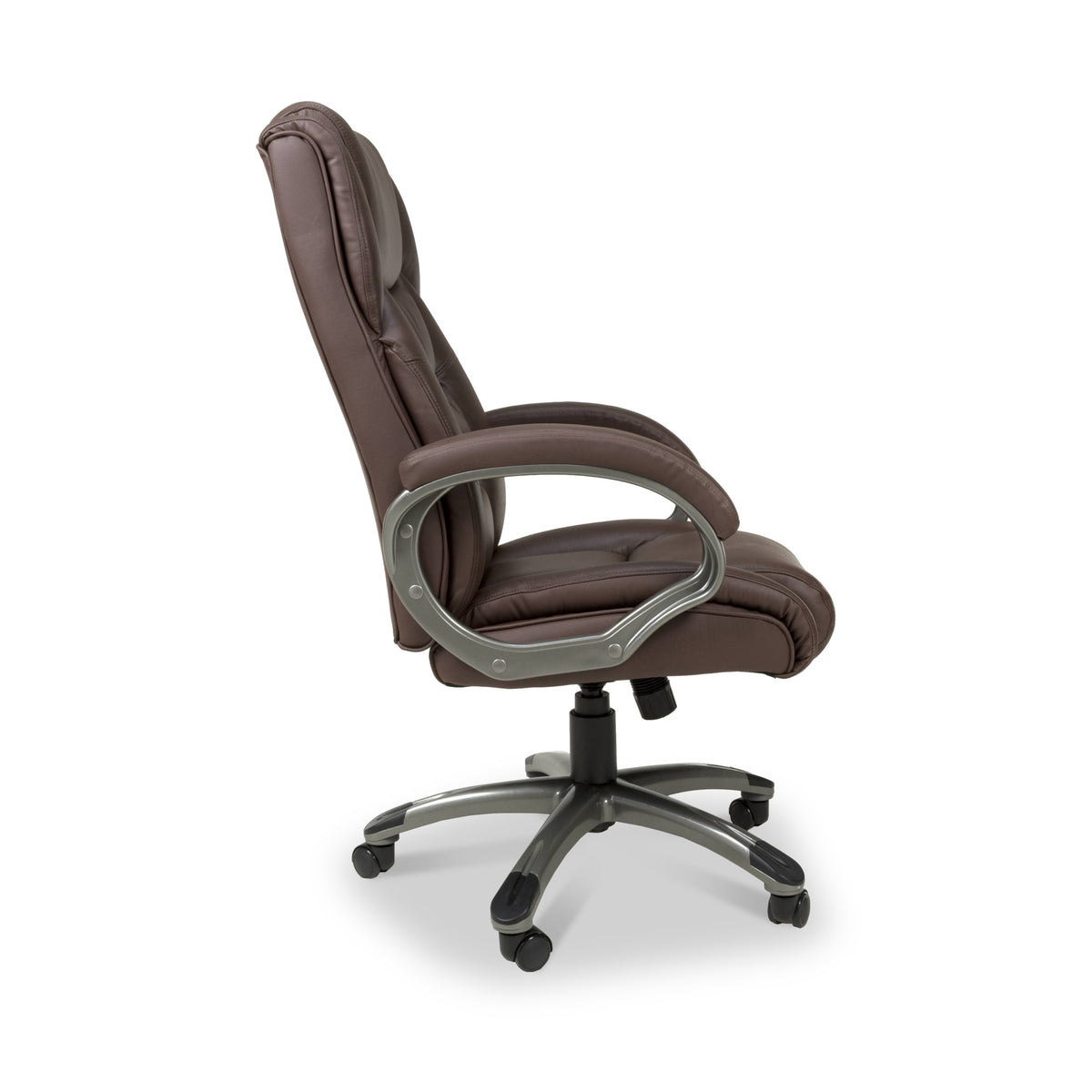 Stevens Faux Leather Office Chair Brown from Roseland Furniture
