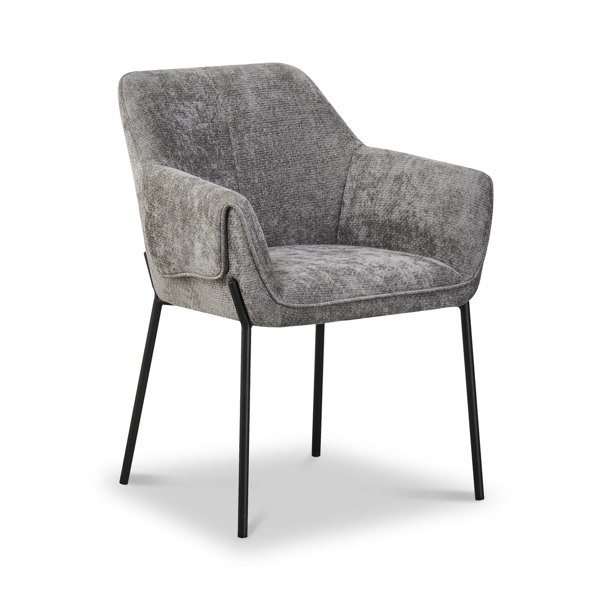 Trento Chenille Dining Chair Grey from Roseland Furniture