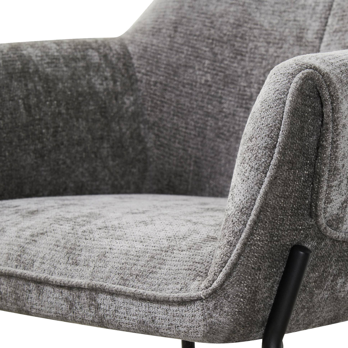 Trento Chenille Dining Chair Grey from Roseland Furniture