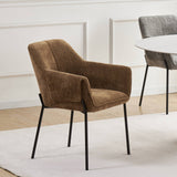 Trento Chenille Dining Chair Brown from Roseland Furniture
