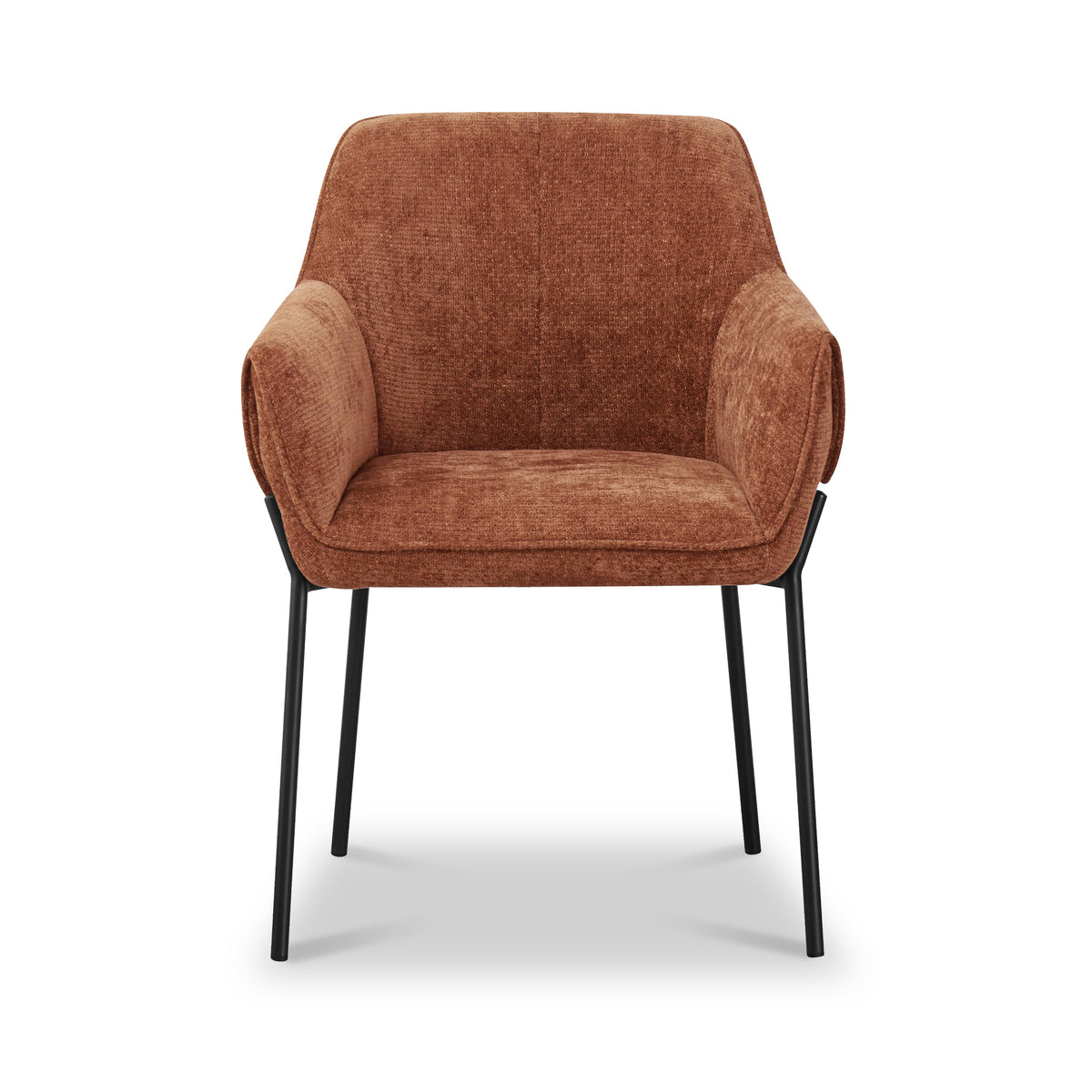 Trento Chenille Dining Chair Orange from Roseland Furniture