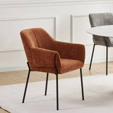 Trento Chenille Dining Chair Orange from Roseland Furniture