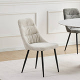 Darnley Chenille Dining Chair Natural from Roseland Furniture