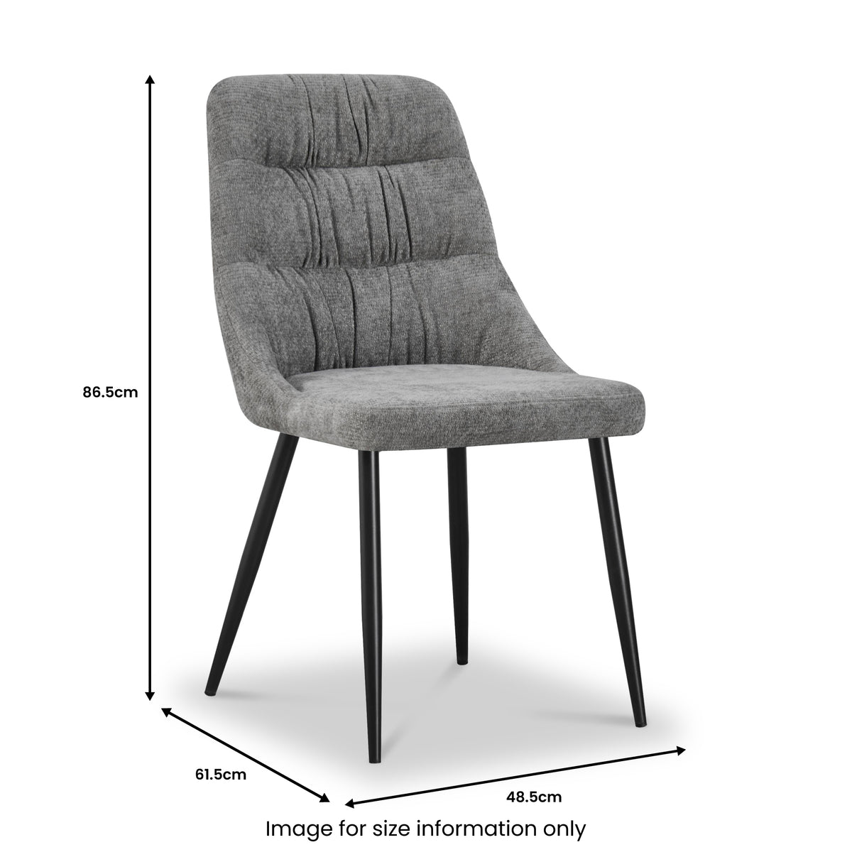 Darnley Chenille Dining Chair Natural from Roseland Furniture