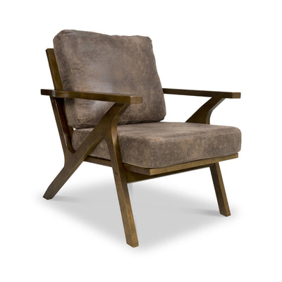 Duke Faux Suede Retro Accent Chair