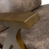 Duke Faux Leather Retro Accent Chair from Roseland Furniture