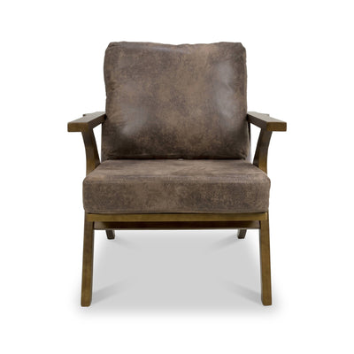 Duke Faux Suede Retro Accent Chair
