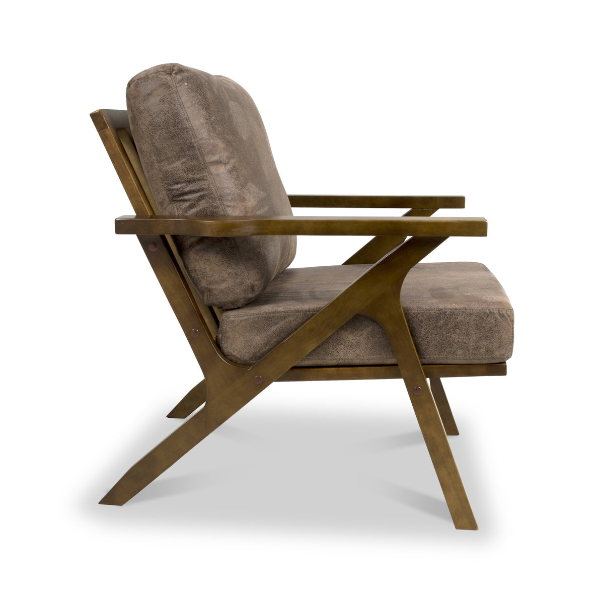 Duke Faux Leather Retro Accent Chair from Roseland Furniture