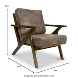 Duke Faux Leather Retro Accent Chair from Roseland Furniture