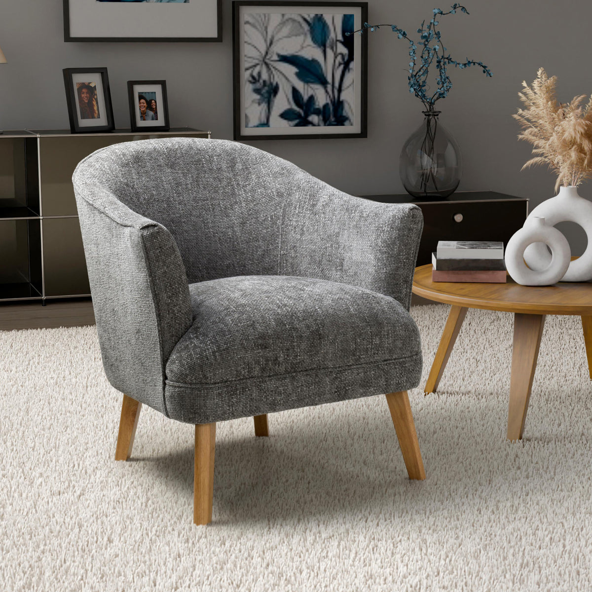 Pemberley Accent Chair Grey from Roseland Furniture