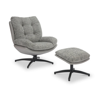 Kelso Lounge Accent Chair with Footstool