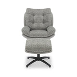 Kelso Lounge Accent Chair with Footstool Grey from Roseland Furniture