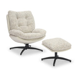 Kelso Accent Chair w Footstool Cream from Roseland Furniture