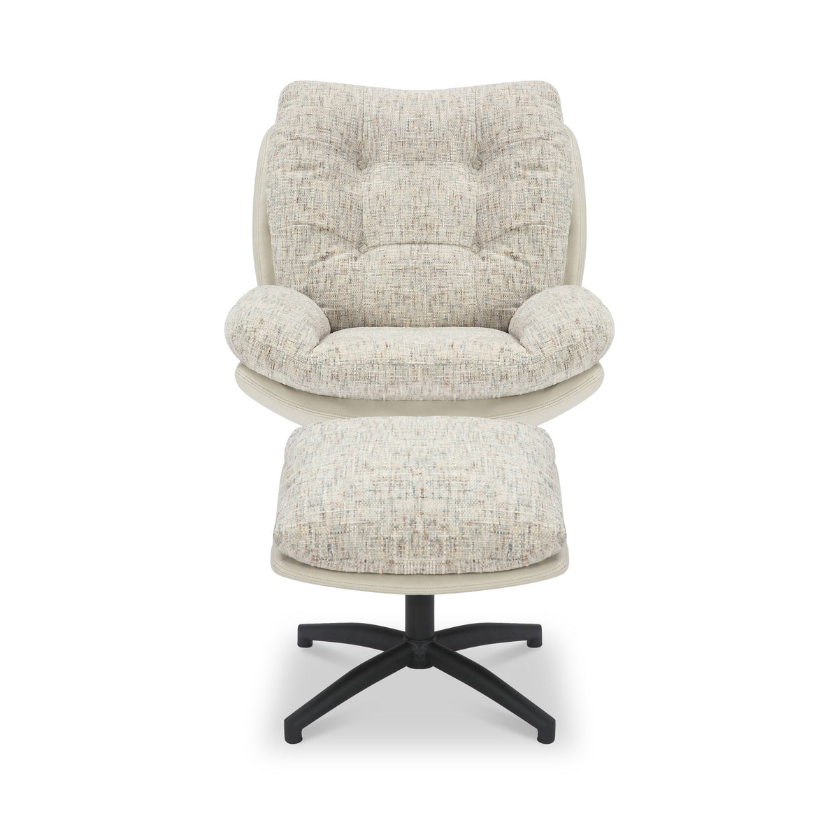 Kelso Accent Chair w Footstool Cream from Roseland Furniture