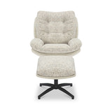 Kelso Accent Chair w Footstool Cream from Roseland Furniture