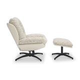 Kelso Accent Chair w Footstool Cream from Roseland Furniture